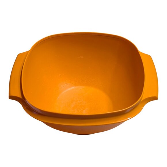 VTG Tupperware Harvest Orange 7" Square Bowl Container 838-4 NO LID USA - Picture 7 of 7